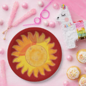 Sunshine Bold Red Plate Pappteller (Party)