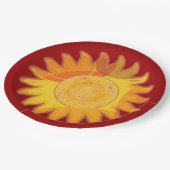 Sunshine Bold Red Plate Pappteller (Schrägansicht)