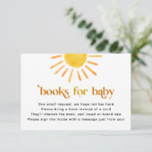 Sunshine Books for Baby Shower Insert Card Einladung (Stehend Vorderseite)