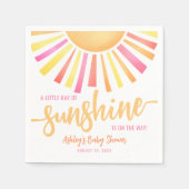 Sunshine Bright Pink Baby Dusche Serviette (Vorderseite)