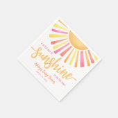 Sunshine Bright Pink Baby Dusche Serviette (Ecke)