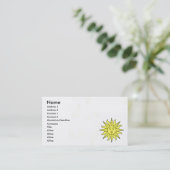 Sunshine Business Card Visitenkarte (Stehend Vorderseite)