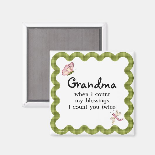 Sunshine Butterfly Oma Blessing Geschenk Magnet (Vorderseite/Rückseite)