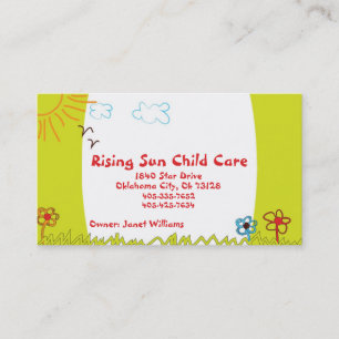 Sunshine Child Care Business Card Visitenkarte
