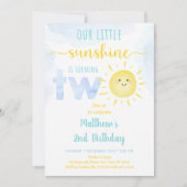 Sunshine Clouds Boy Blue Einladung (Vorderseite)