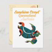 Sunshine Coast Queensland Australien Reiseplakat Postkarte (Vorne/Hinten)