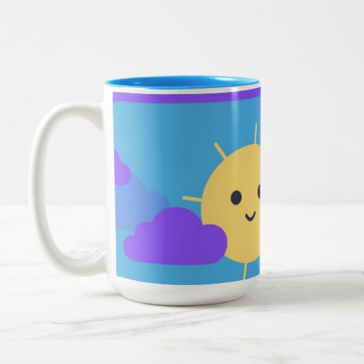 Sunshine Coffee Cup Zweifarbige Tasse (Links)