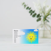 Sunshine Custom Visitenkarte (Stehend Vorderseite)