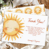 Sunshine Cute Boho Gender Neutral Sun Baby Shower Dankeskarte