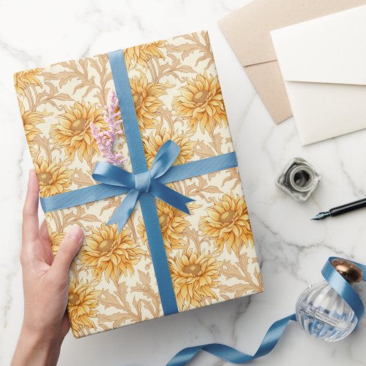 Sunshine Daisies - hellgelbe Blumendesign Geschenkpapier (Schenken)