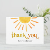 Sunshine Danke-Card Dankeskarte (Stehend Vorderseite)