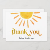 Sunshine Danke-Card Dankeskarte (Vorne/Hinten)