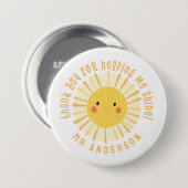 Sunshine Dankeschön Lehrer modern elegant Button (Vorne & Hinten)