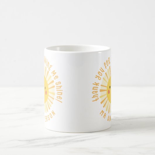 Sunshine Dankeschön Lehrer modern elegant Kaffeetasse (Mittel)