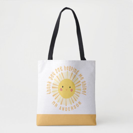 Sunshine Dankeschön Lehrer modern elegant Tasche (Vorderseite)