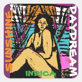 SUNSHINE DAYDREAM INDICA QUADRATISCHER AUFKLEBER
