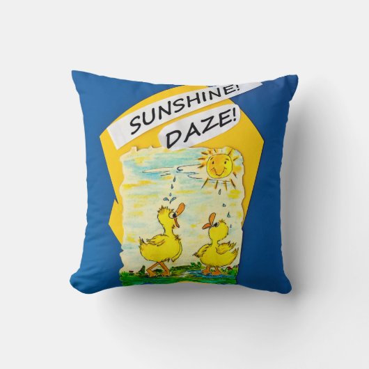 "Sunshine Daze" Drehkissen Kissen (Vorderseite)