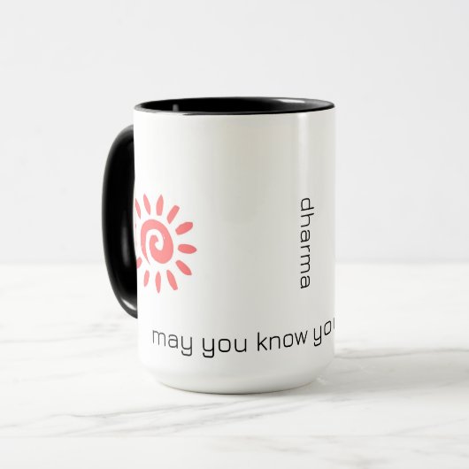 Sunshine Dharma Tasse (Vorderseite Links)