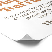 Sunshine Diaper Raffle Game Boho Retro Sun Sign Poster (Ecke)