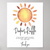 Sunshine Diaper Raffle-Spiel Poster (Vorne)