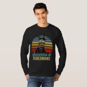 Sunshine Dobermans Dog Retro Sunset T-Shirt (Vorne ganz)
