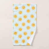 Sunshine Doodle Day Pattern Badhandtuch Set (Handtuch)