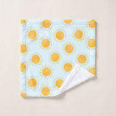 Sunshine Doodle Day Pattern Badhandtuch Set (Waschlappen)
