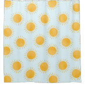 Sunshine Doodle Day Pattern Duschvorhang (Vorderseite)
