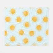 Sunshine Doodle Day Pattern Fleecedecke (Vorderseite (Horizontal))
