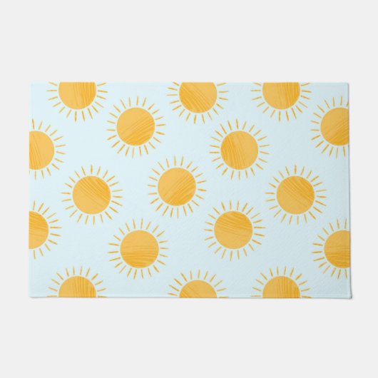 Sunshine Doodle Day Pattern Fußmatte (Vorderseite)