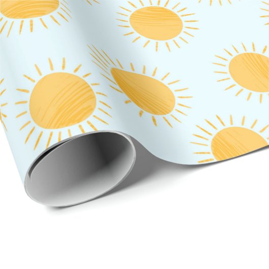 Sunshine Doodle Day Pattern Geschenkpapier (Rolleneckpunkt)