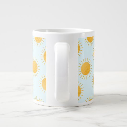 Sunshine Doodle Day Pattern Jumbo-Tasse (Rückseite)