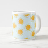 Sunshine Doodle Day Pattern Jumbo-Tasse (Vorderseite Rechts)