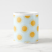 Sunshine Doodle Day Pattern Jumbo-Tasse (Vorderseite)