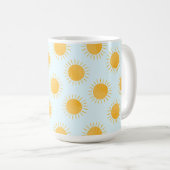 Sunshine Doodle Day Pattern Kaffeetasse (VorderseiteRechts)