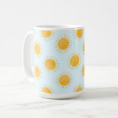 Sunshine Doodle Day Pattern Kaffeetasse (Vorderseite Links)