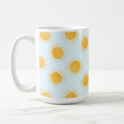Sunshine Doodle Day Pattern Kaffeetasse (Links)