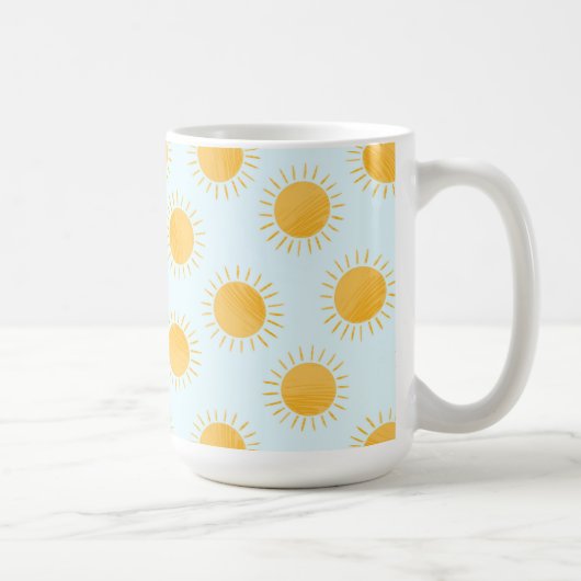 Sunshine Doodle Day Pattern Kaffeetasse (Rechts)