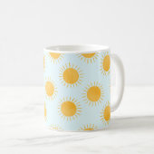 Sunshine Doodle Day Pattern Kaffeetasse (VorderseiteRechts)