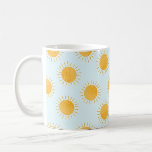 Sunshine Doodle Day Pattern Kaffeetasse (Links)