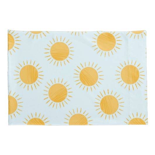 Sunshine Doodle Day Pattern Kissenbezug (Rückseite-Rechts)