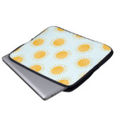 Sunshine Doodle Day Pattern Laptopschutzhülle (Vorne Knopf)