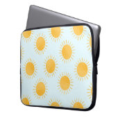 Sunshine Doodle Day Pattern Laptopschutzhülle (Vorderseite Links)