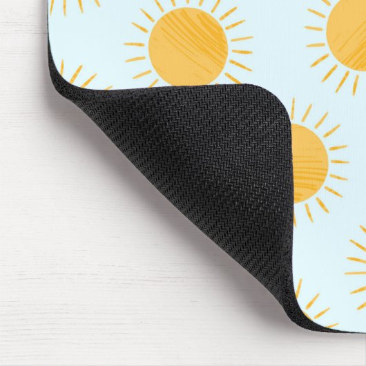 Sunshine Doodle Day Pattern Mousepad (Ecke)