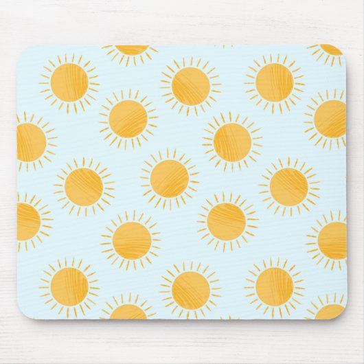 Sunshine Doodle Day Pattern Mousepad (Vorne)