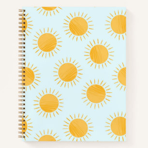 Sunshine Doodle Day Pattern Notizblock