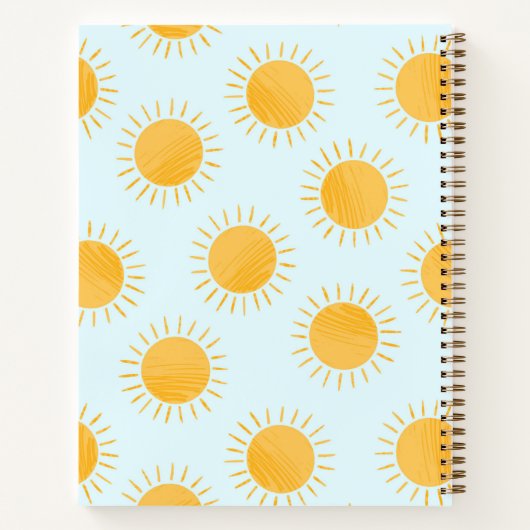 Sunshine Doodle Day Pattern Notizblock (Rückseite)