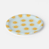 Sunshine Doodle Day Pattern Pappteller (Schrägansicht)