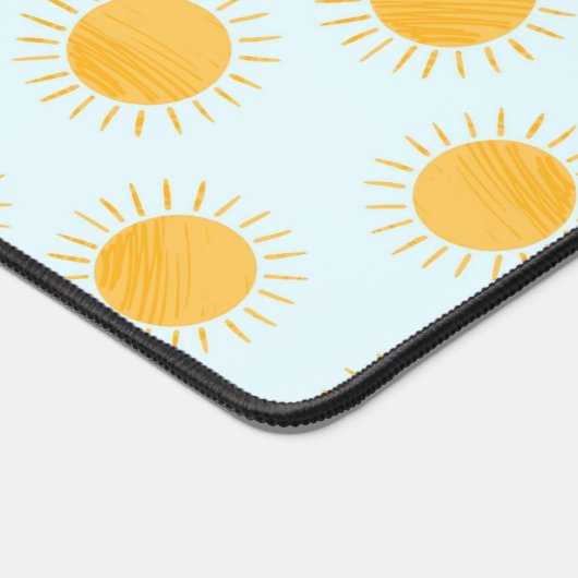 Sunshine Doodle Day Pattern Schreibtischunterlage (Ecke)