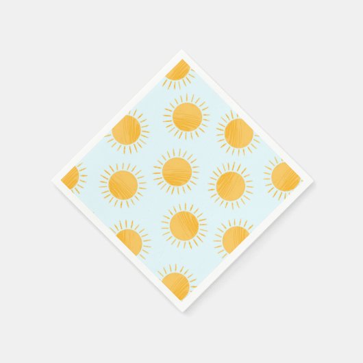 Sunshine Doodle Day Pattern Serviette (Ecke)